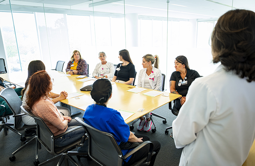 Meeting in a conference room