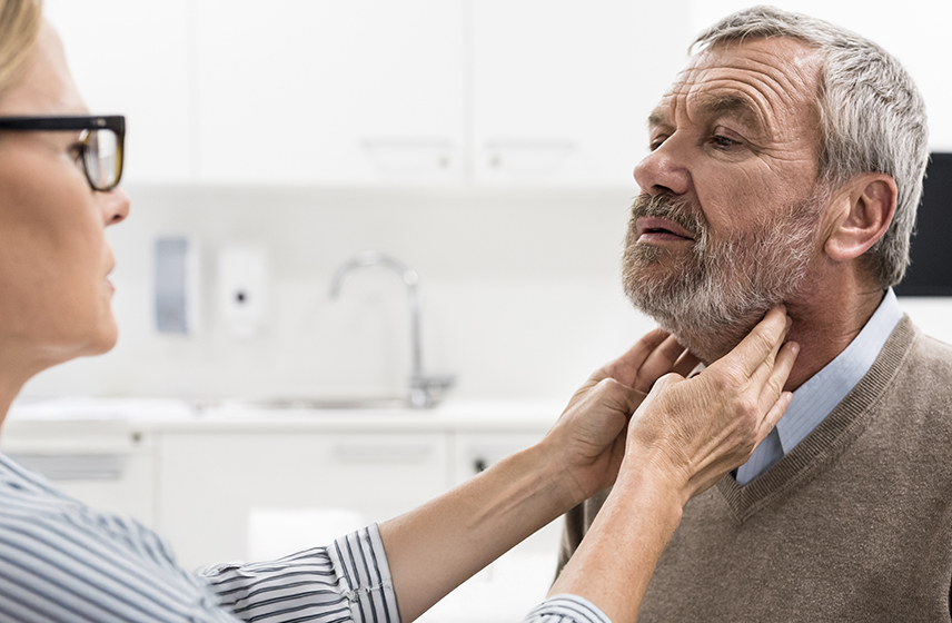 Patient being examined by consultant