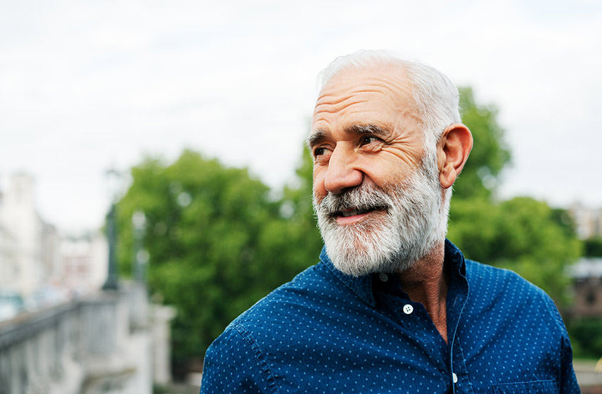 A man looking off in the distance