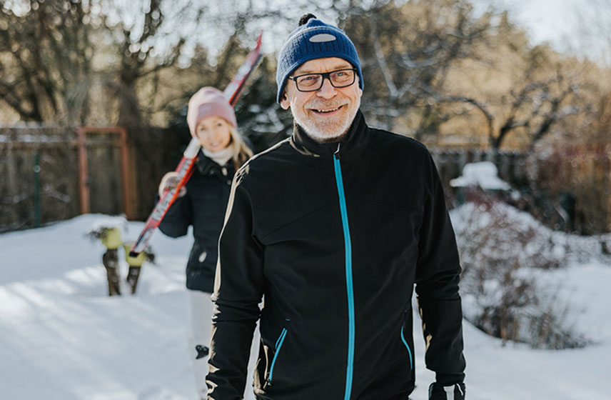 Man in skiing gear